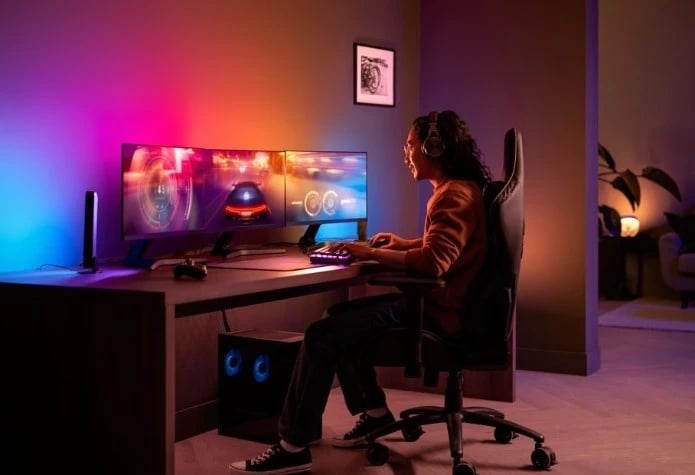 LED tape Philips Hue Play Gradient PC 3x 24-27', e bardhë
