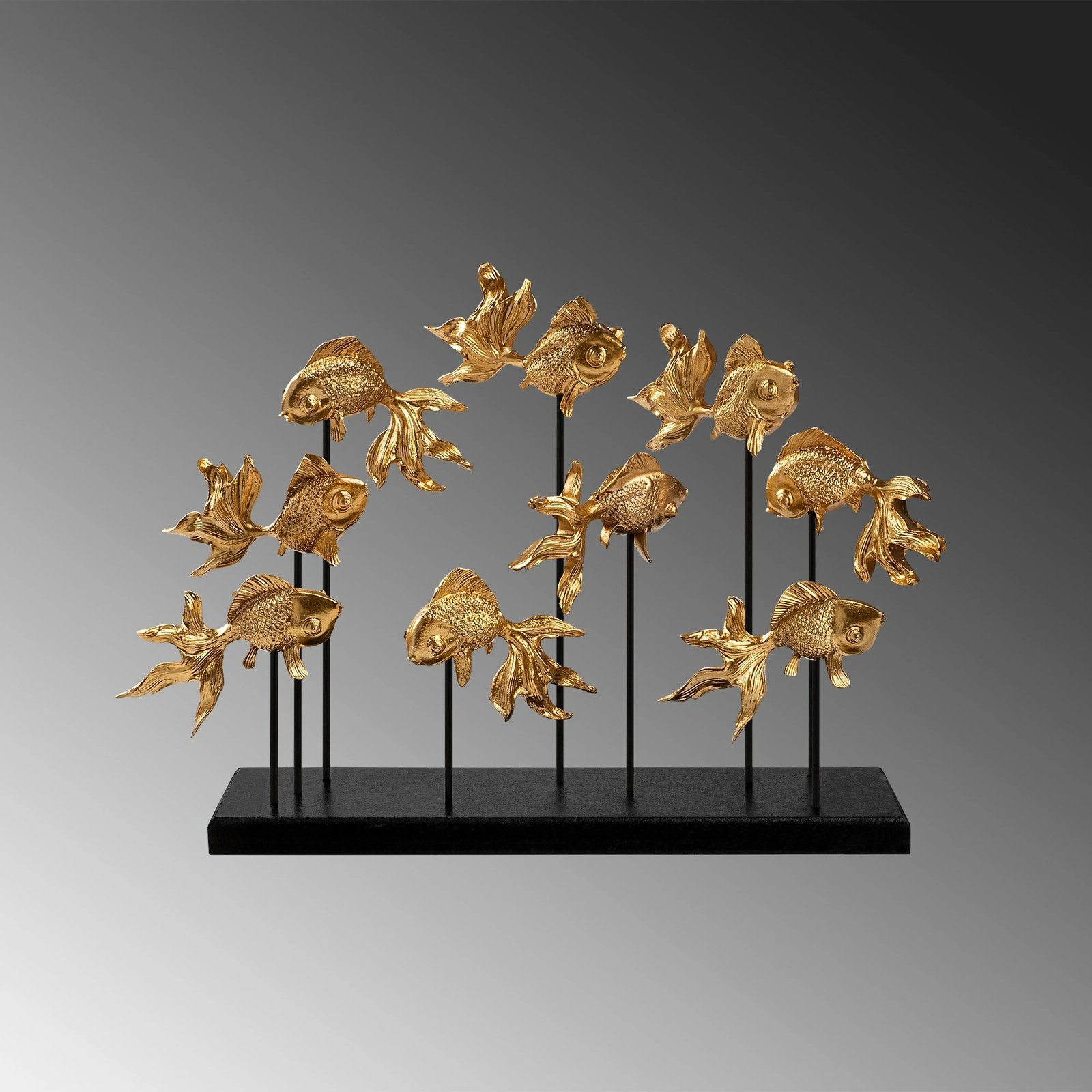 Objekt dekorativ GOLDFISH 1, ngjyrë ari, Evila Originals