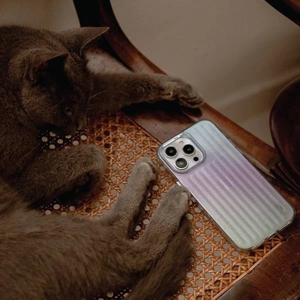Mbështjellës UNIQ Coehl Linear për iPhone 14 Plus/15 Plus, rozë dhe kaltër