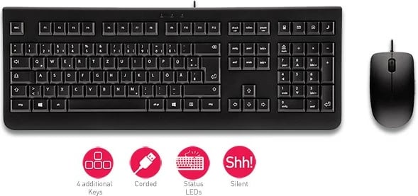 Tastierë mekanike Cherry DC 2000, USB, QWERTY, Maus i përfshirë, e zezë