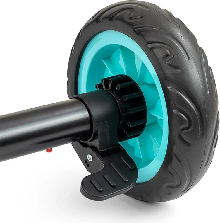 Tricikël fëmijësh me guidë, Milly Mally Axel, kornizë çeliku, rrota EVA, pedale me bllokim, 1-3 vjeç, e zezë