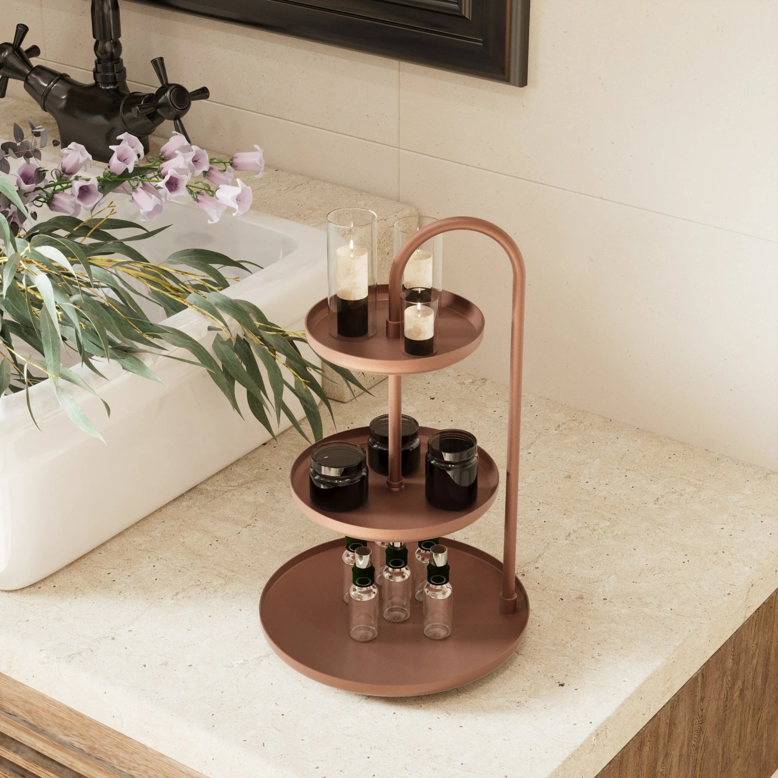 Aksesor dekorativ metalik, bakër, Evila Originals, Kalkı-A, 20x32cm