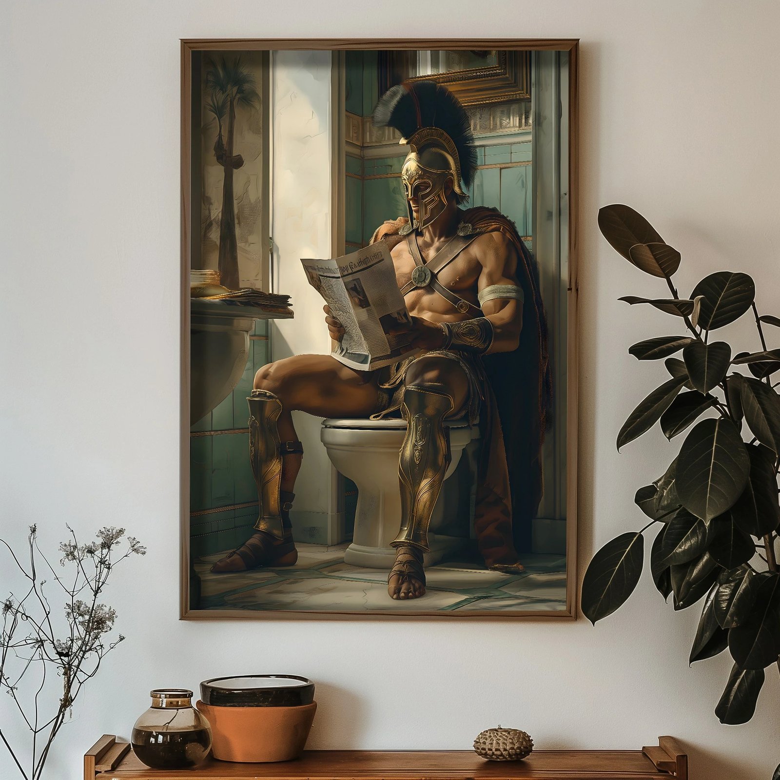 Pikturë dekorative me kornizë MDF, shumëngjyrëshe, HUM061, 50x70x3.5cm