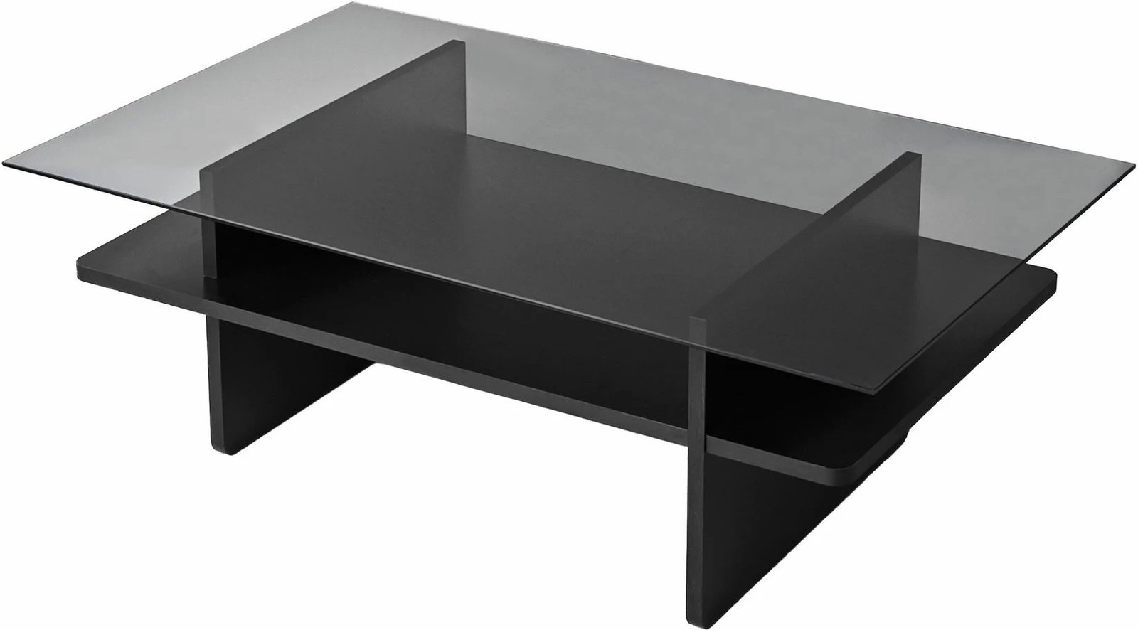 Tavolinë kafeje Hanah Home, Saga drejtkëndëshe, e zezë, fume