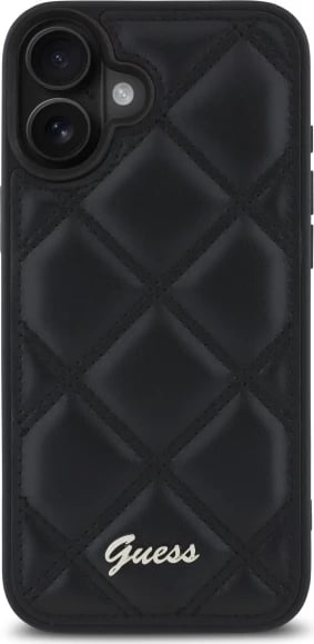 Mbështjellës Guess 4G Triangle për iPhone 16, i zi Mbështjellës Guess 4G Triangle për iPhone 16, i zi