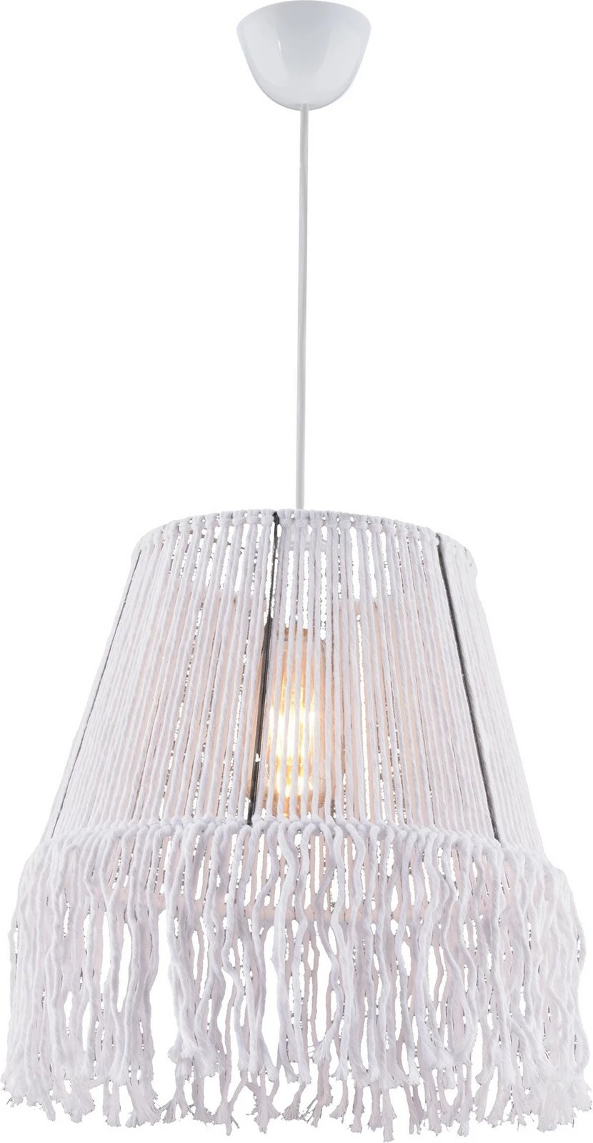 Llambë tavani Opviq, macrame e bardhë, Valance