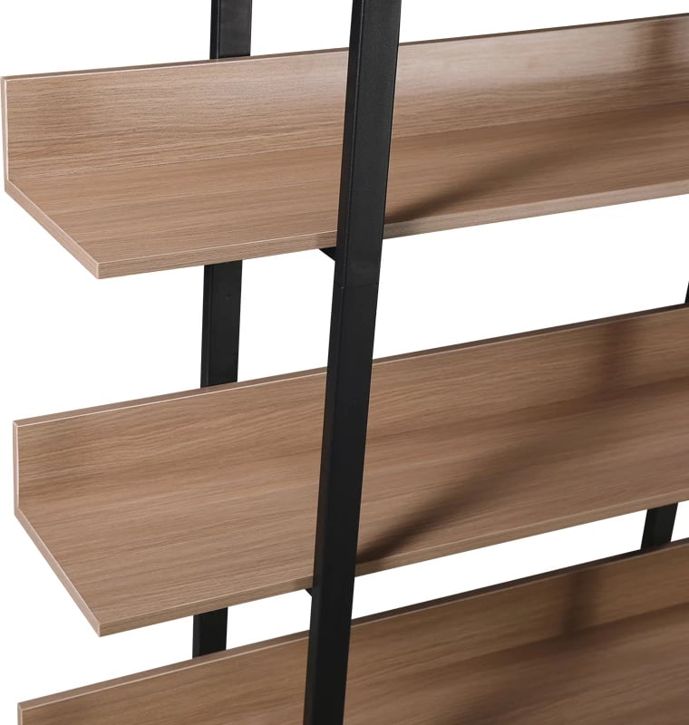 Raft librash Boderta, ngjyrë sonoma-e zezë, 120x30x190cm