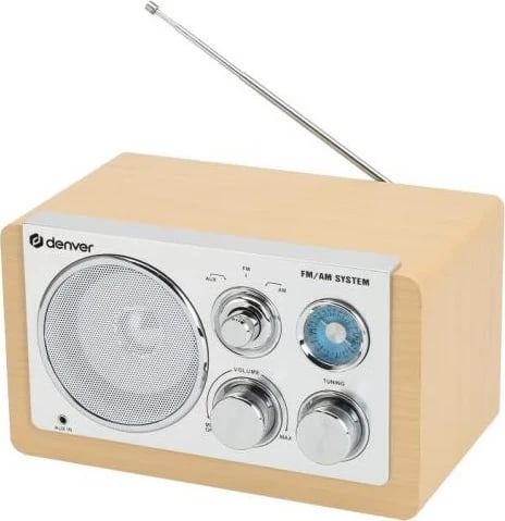 Radio personale Denver TR-63LW LIGHTWOOD, analog, bambu/argjend