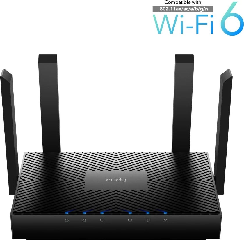 Kasë rrjeti Cudy WR3000, AX3000 Wi-Fi 6, 4 antena, e zezë