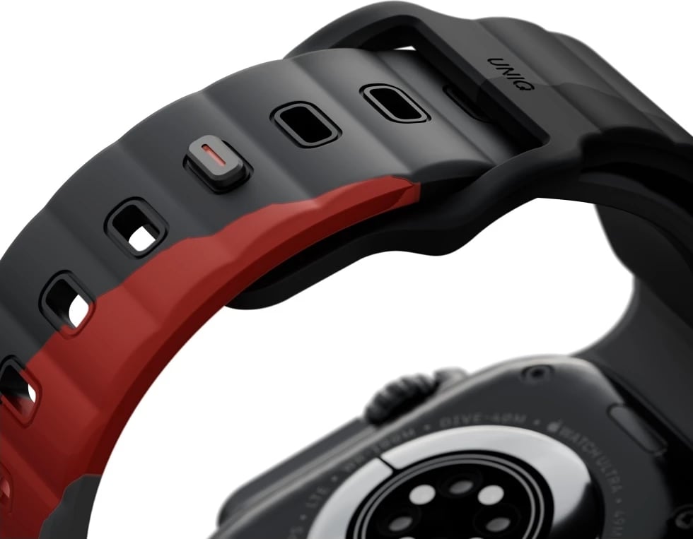 Rrip gome për Apple Watch UNIQ Stride De Rubber, 44/45/46/49 mm, Gri