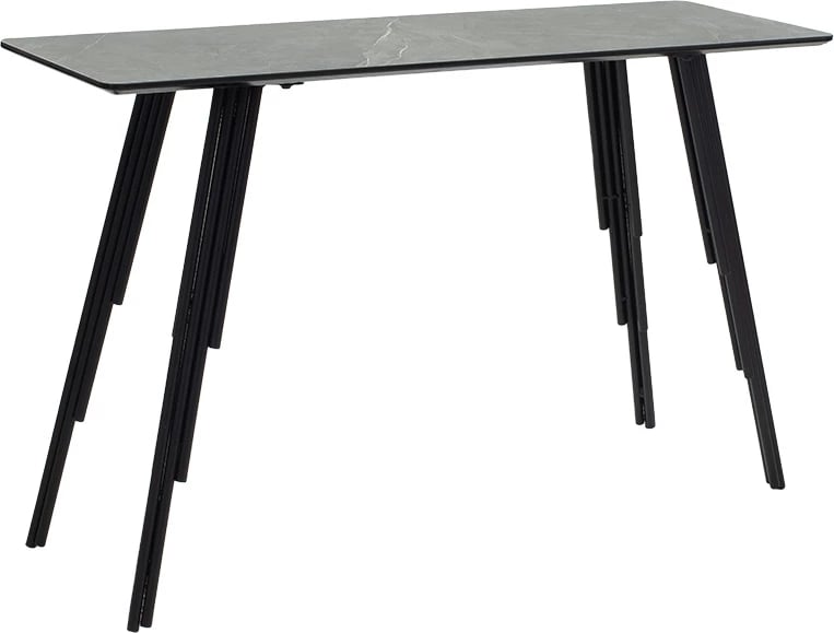 Konsolë Lifo MDF ngjyrë gri e errët çimento e zezë 120x40x75cm