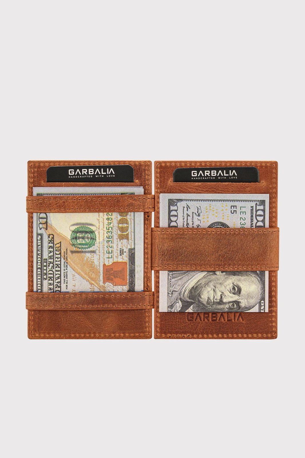 Mbajtës kartelash Zoozie Bags, Magic, lëkurë natyrale, ngjyrë tan