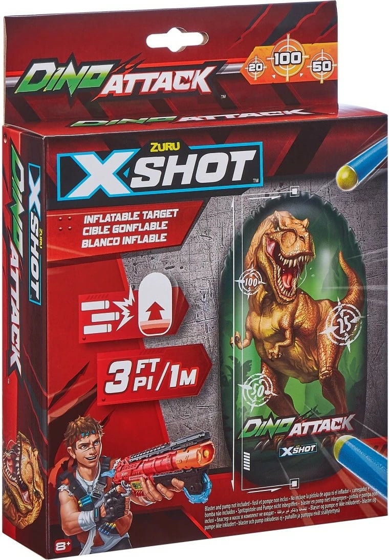 Objektiv fryrëse Dino Attack ZURU X-Shot, 1 metër, shumëngjyrësh