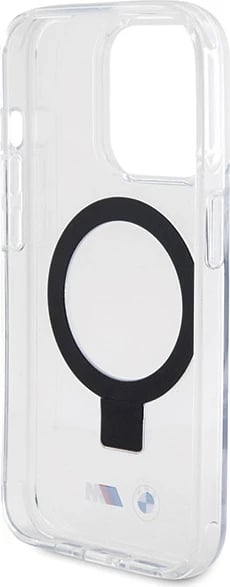 Mbështjellës BMW Ring Stand M Collection MagSafe për iPhone 15 Pro Max, transparent