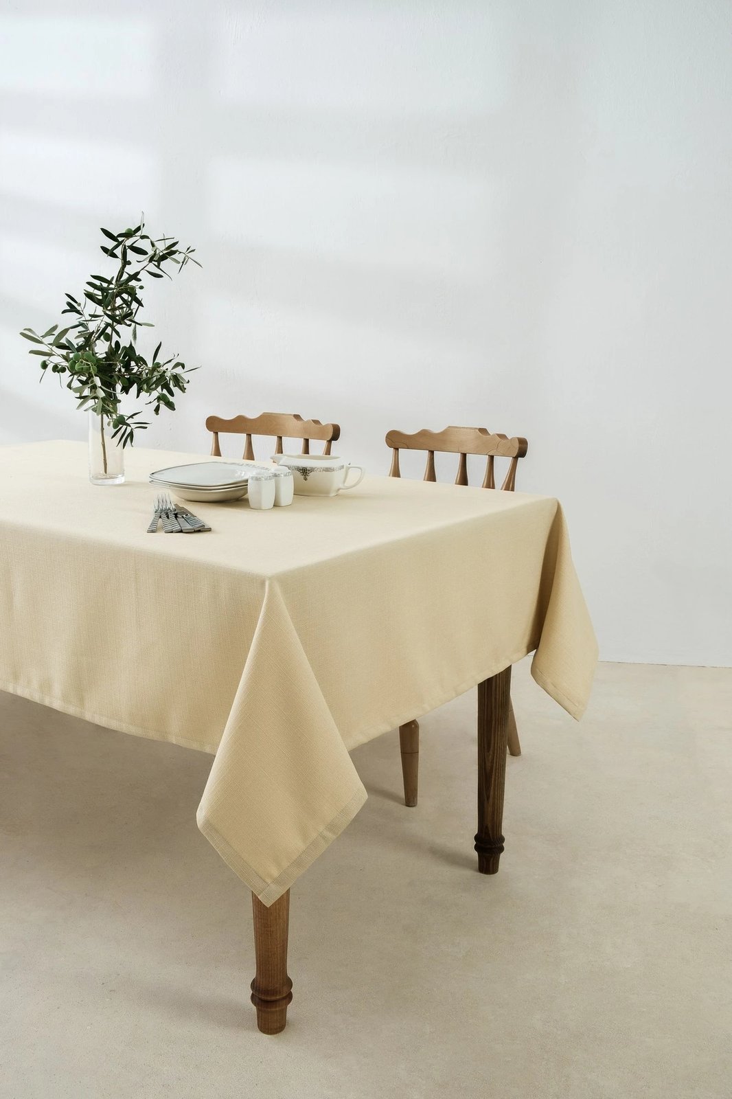 Mbulesë tavoline Hermia Concept, Olympos, ngjyrë gur, 220cm