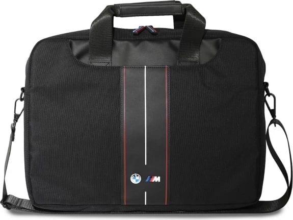 Çantë laptopi BMW BMCB15COMPVSKR, 16", najlon, vija të kuqe, e zezë