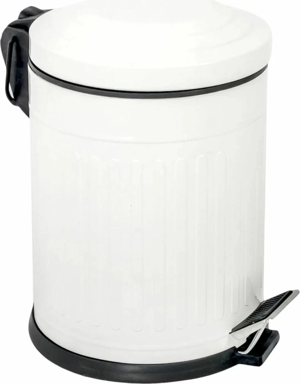 Kosh metali i bardhë me pedal, Hermia, d88, 33.5x20.5cm