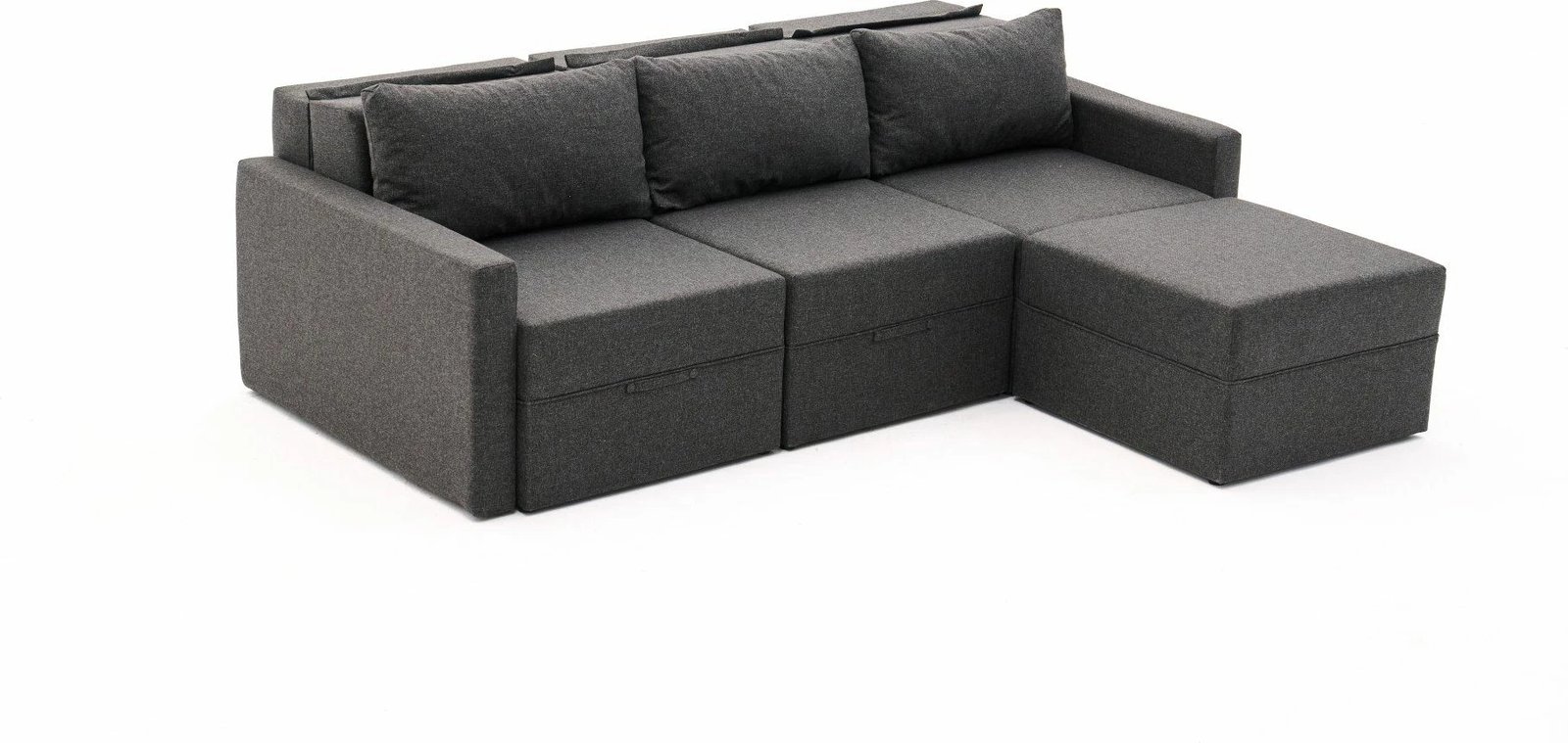 Kënd-sofë krevati Atelier del Sofa, Saros, ngjyrë antracit