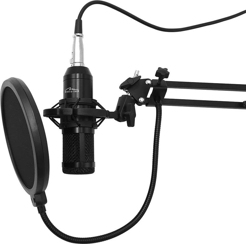 Mikrofon studio Media-Tech MT397K me set aksesorësh, i zi