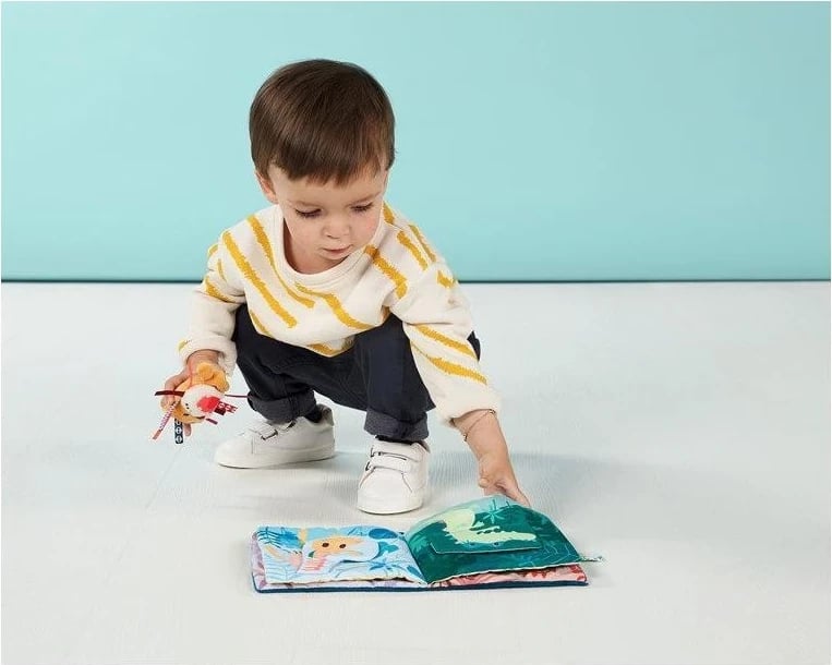 Libri dhe kukulla multifunksionale për fëmijë Lilliputiens, blu