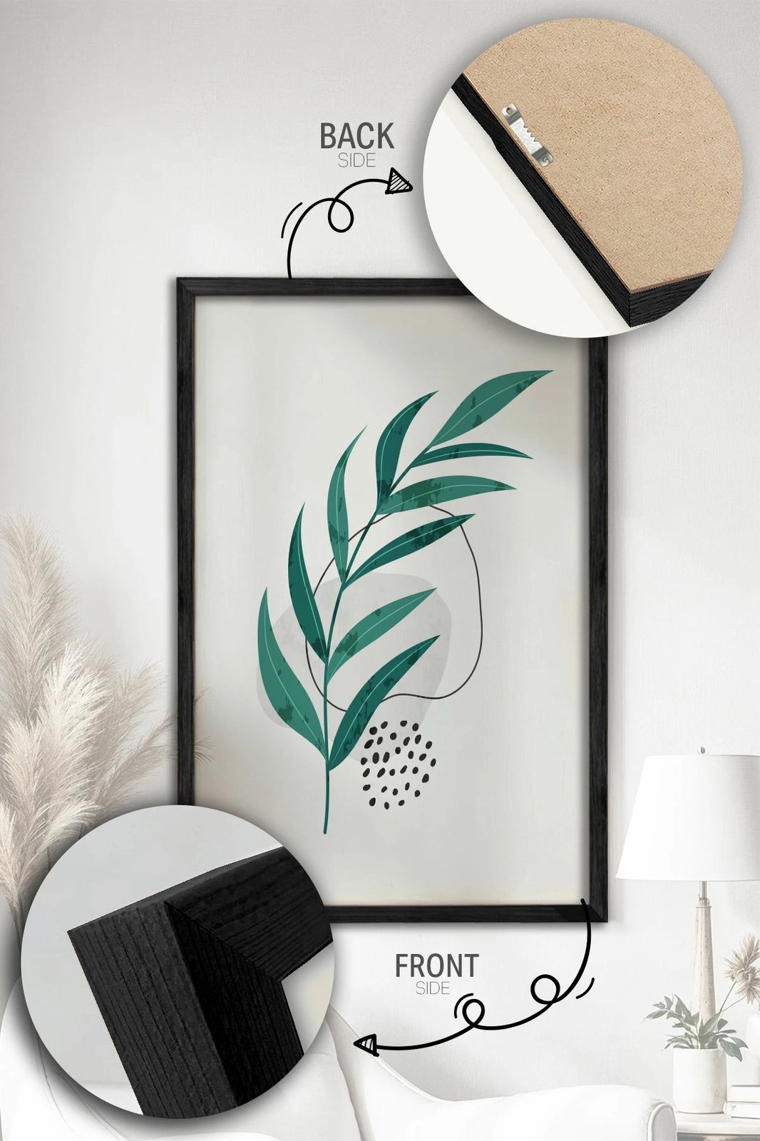 Pikturë dekorative me kornizë (3 copë), Wallity, Ersy3Syhcrv30