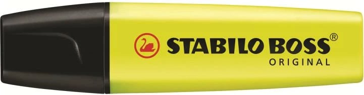 marker fluorescent për tekst Stabilo BOSS Original 70/24, 2 gjerësi vije, i rimbushshëm, verdhë