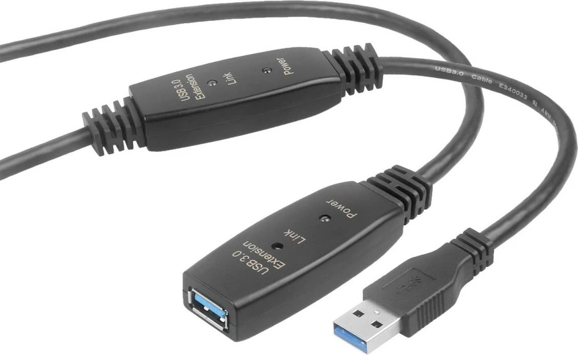 Kabllo zgjatues USB 3.0 TB, 15 m, e zezë