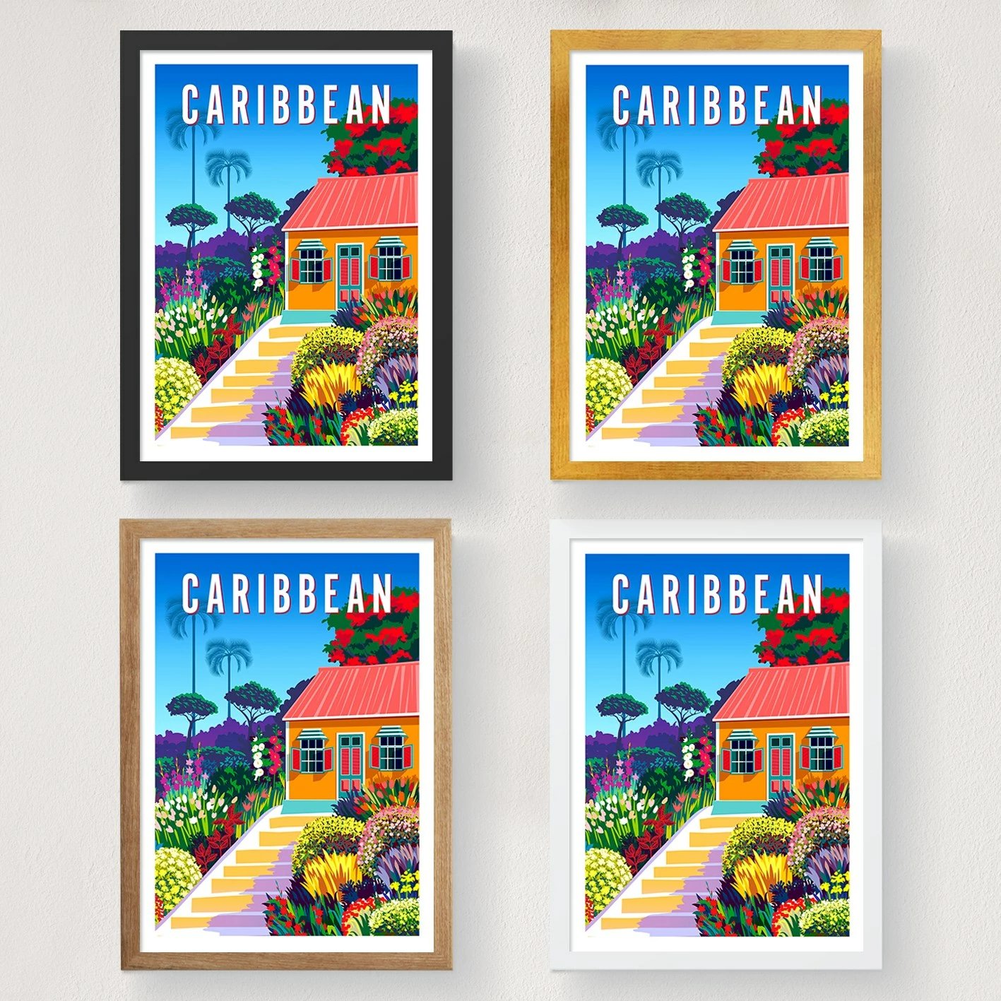 Poster A4, Caribbean, 1998, shumëngjyrësh