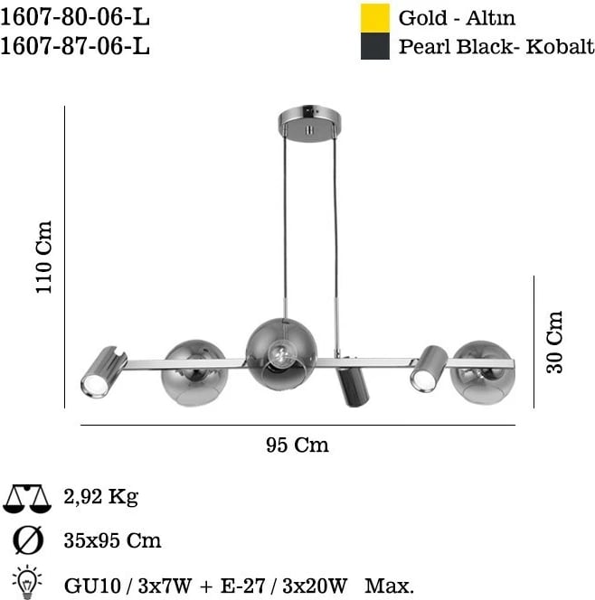 Llambë tavani Opviq, Zerde - 87-06-L, ngjyrë llak antik
