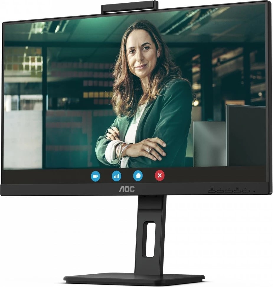 Monitor AOC Q27P3QW, 27", IPS, QHD, Pivot, Kamera, E zezë