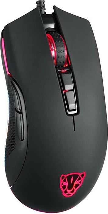 Maus gaming Motospeed V70 me kabllo, RGB, 12000 DPI, i zi