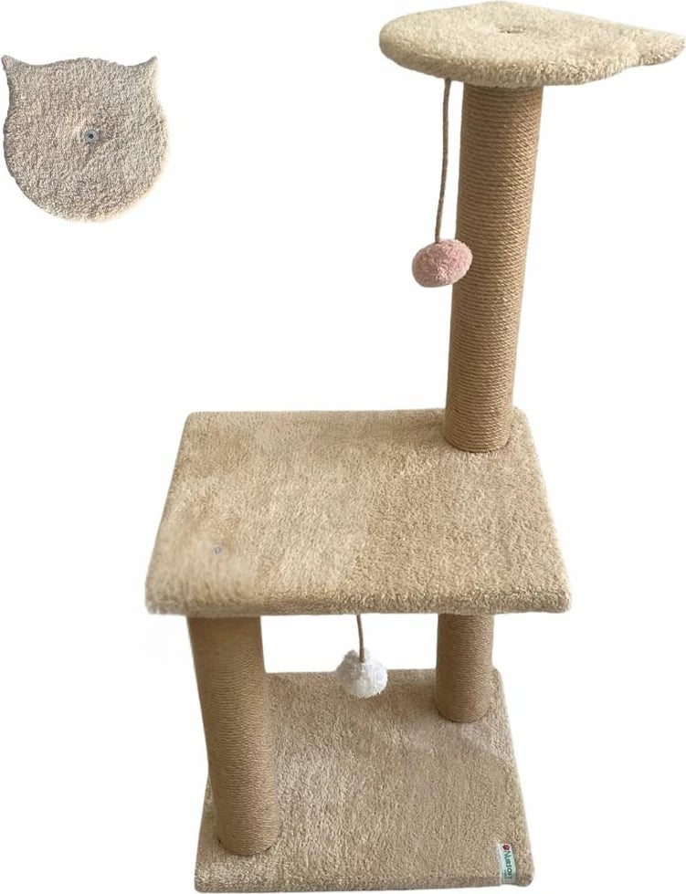 Dërrasë gërvishtëse për mace, Tina 2, ngjyrë bezhë