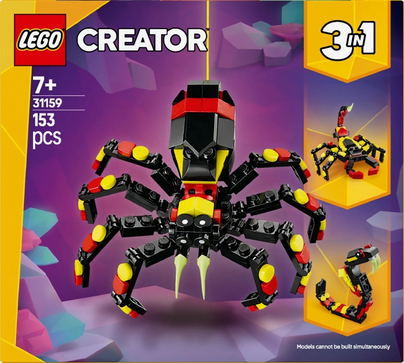 Set LEGO Creator 3-in-1 31159 Wild Animals: Amazing Spider, 153 pjesë, plastikë Set LEGO Creator 3-in-1 31159 Wild Animals: Amazing Spider, 153 pjesë, plastikë