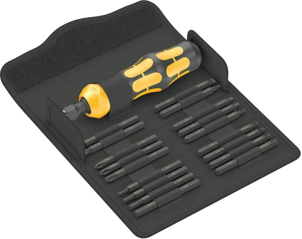 Set tornavida WERA 05018111001, dorezë plastike, zi dhe verdhë