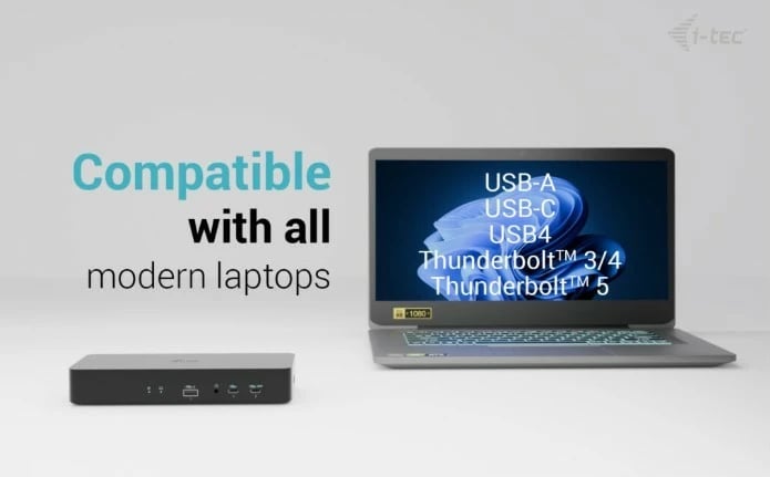 Kasë docking i-tec CAINTGDUAL4KDOCPD, 100W Power Delivery, e zezë