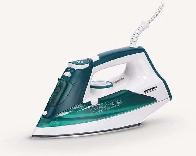 Hekur me avull Severin BA 3261, taban qeramike, 2400 W, Bardhë/Gjelbër