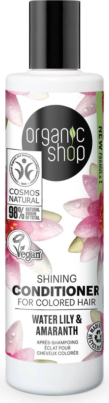 Kondicioner për flokë të ngjyrosura Organic Shop Water Lily & Amaranth 200ml