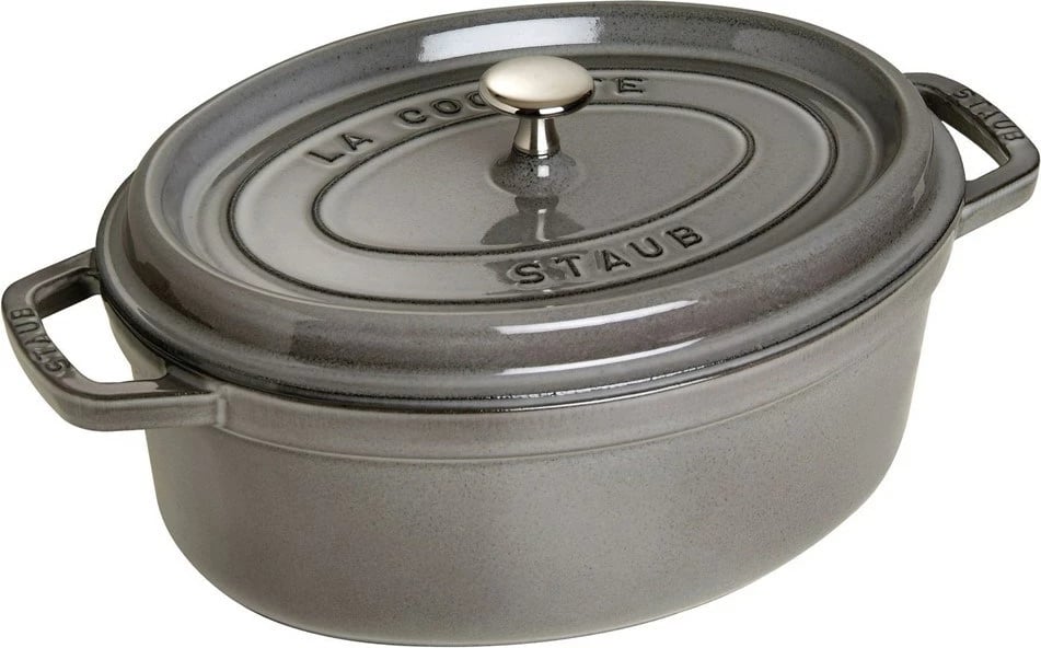 Tenxhere gize ZWILLING STAUB ovale 3.2l, Gri