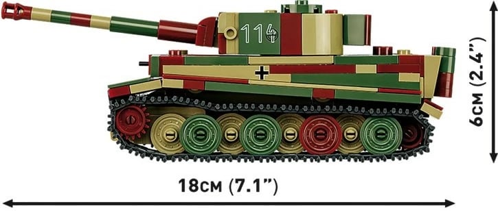 Set lodrash ndërtimi Cobi Klocki Pz.Kpfw. VI Tiger Ausf.E, 1:48, 422 pjesë, kamuflazh