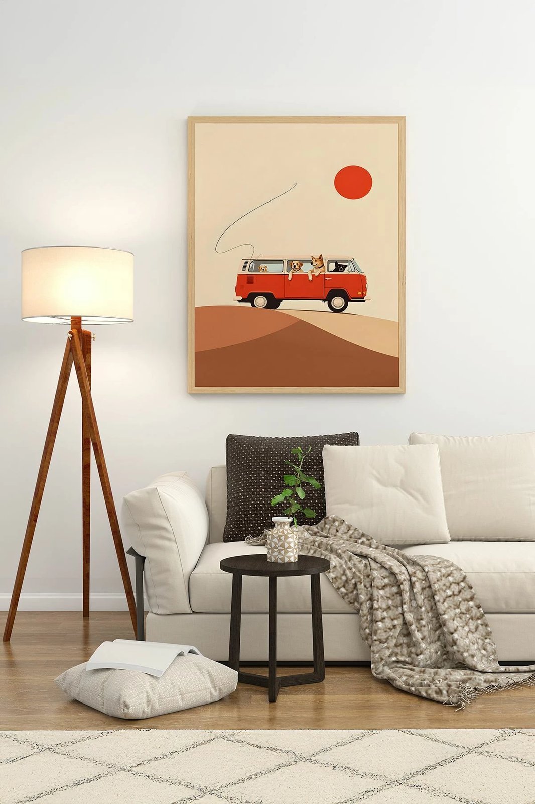 Pikturë dekorative me kornizë, shumëngjyrëshe, Lmnmdl43