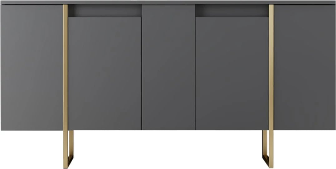 Set mobiljesh për dhomë dite, Luxe, antracit, ari