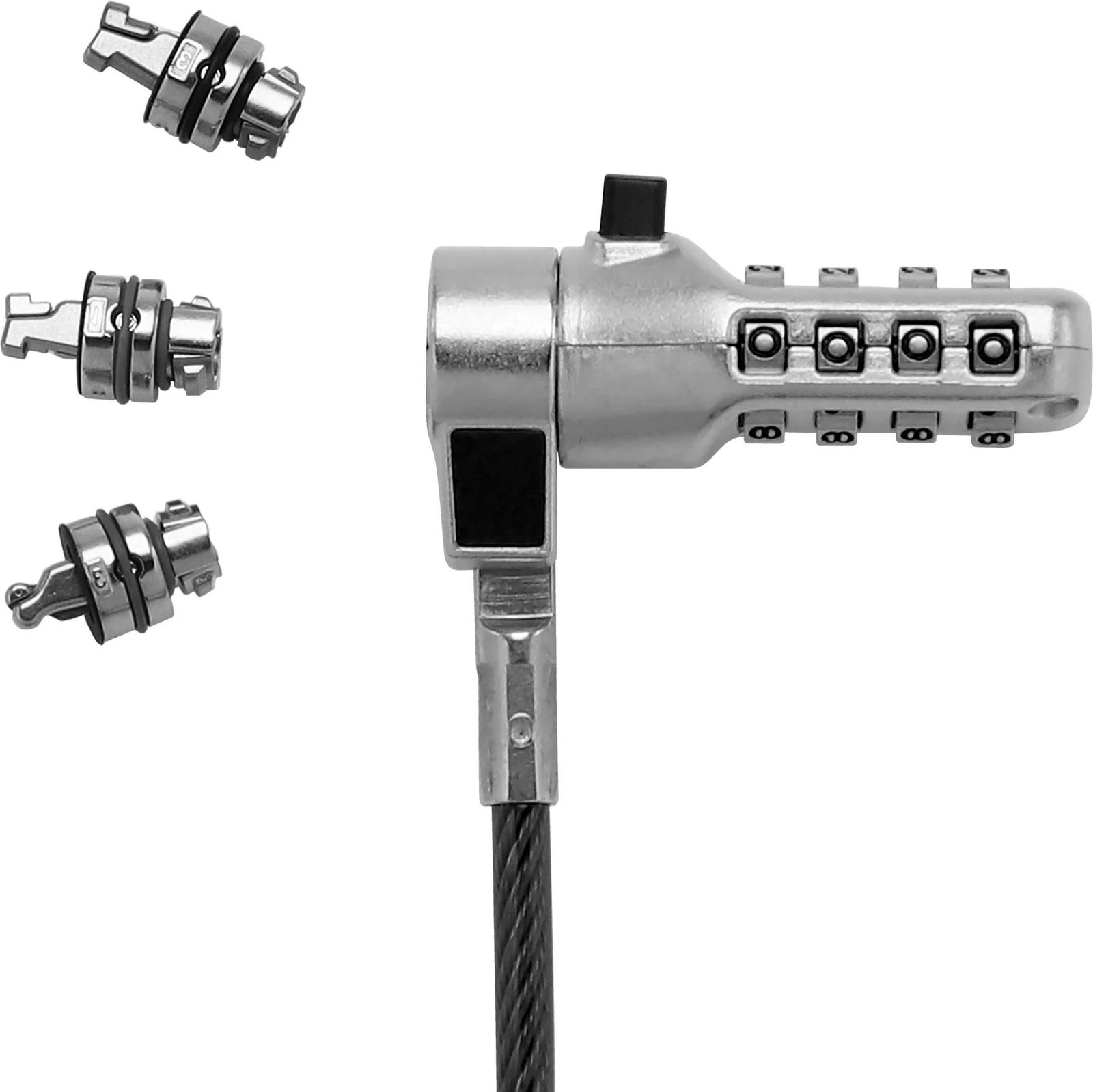 Kabllo sigurie DICOTA Univ.Sec.Cable Lock, 3 koka të ndërrueshme, kod i paracaktuar