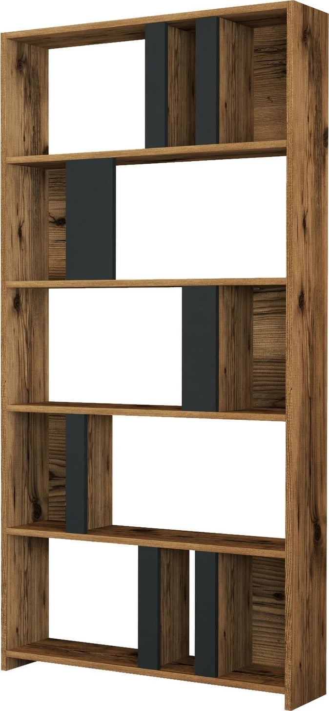 Raft librash Hanah Home, Lima, ngjyrë arre dhe antracit