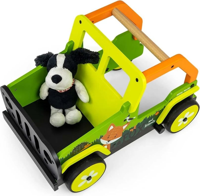 Ecëse druri, Viga, Explorer Fox and Friends, fren bllokues, hapësirë për lodra, 12-36 muaj, ngjyra sipas fotos