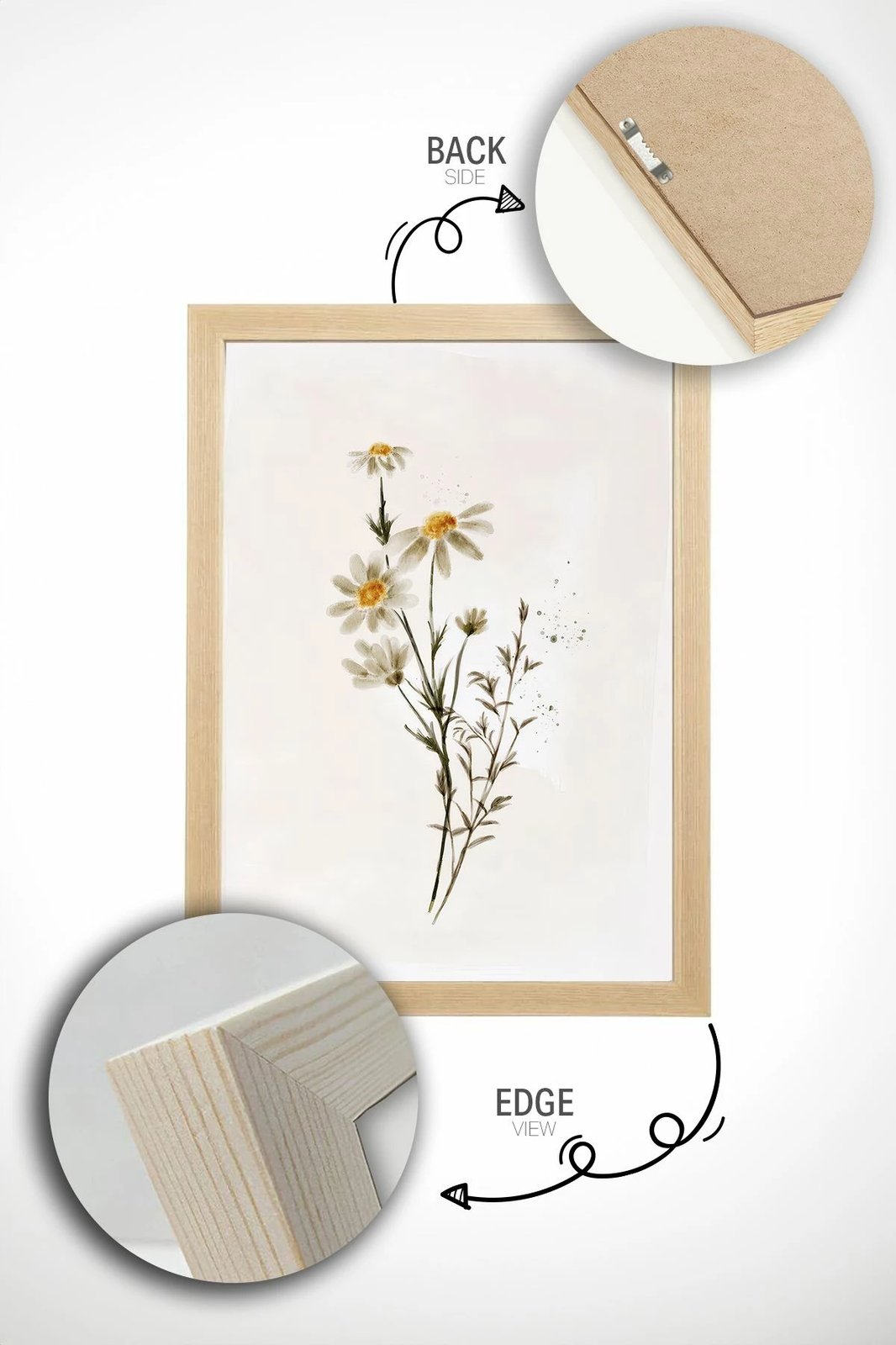 Set pikturash dekorative me kornizë, 2 copë, Wallity, Ersy2Lımodel14-Ahsap