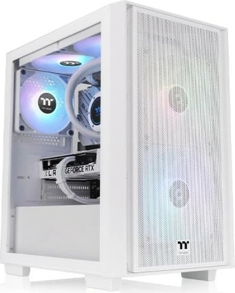 Kasë Thermaltake Versa H16 TG, Micro Tower, ARGB, xham i temperuar, e bardhë