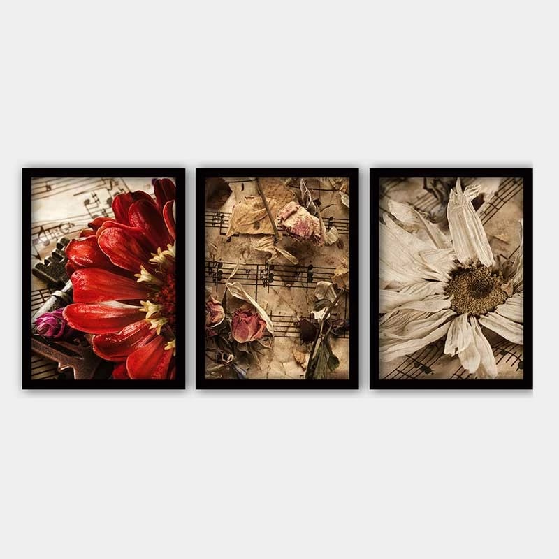 Pikturë dekorative me kornizë, 3 pjesë, Wallity, 3SC_2292074_3545