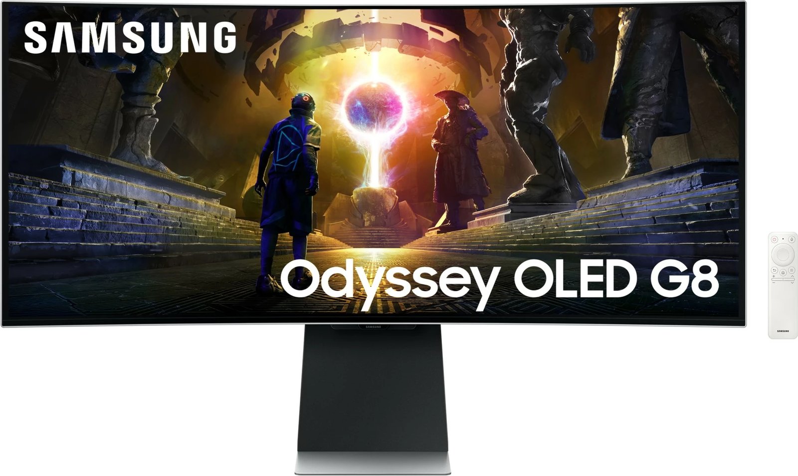Monitor Samsung G85SD, 34", UltraWide Quad HD, OLED, Silver
