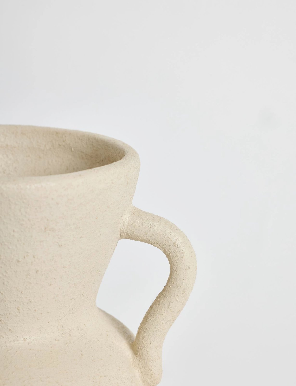 Vazo Evila Originals, terrakotë, krem, punim me ratan natyral