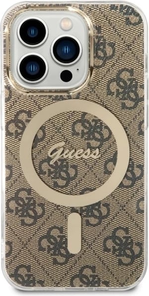 Mbështjellës Guess GUHMP14LH4STW për iPhone 14 Pro 6.1", 4G MagSafe, kafe Mbështjellës Guess GUHMP14LH4STW për iPhone 14 Pro 6.1", 4G MagSafe, kafe